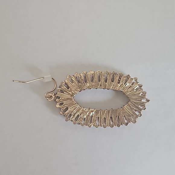 Brown Bead-Embellished Dangle Earrings - Picture 3 of 4